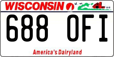 WI license plate 688OFI