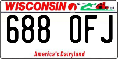 WI license plate 688OFJ