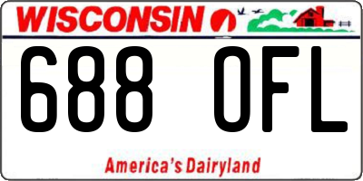 WI license plate 688OFL