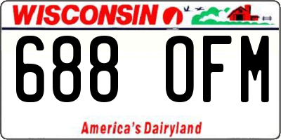 WI license plate 688OFM