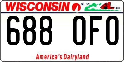 WI license plate 688OFO