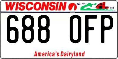 WI license plate 688OFP