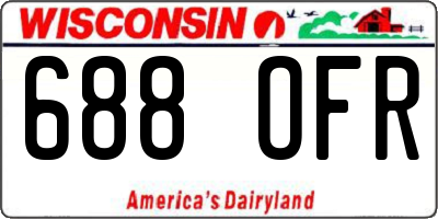 WI license plate 688OFR