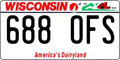 WI license plate 688OFS