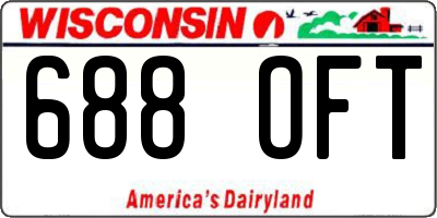 WI license plate 688OFT