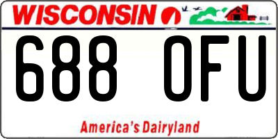 WI license plate 688OFU
