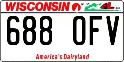 WI license plate 688OFV