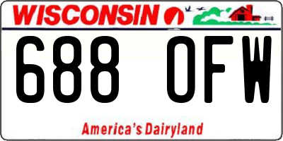 WI license plate 688OFW
