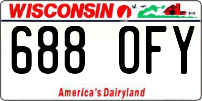 WI license plate 688OFY
