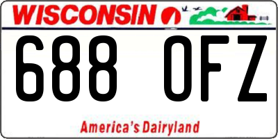 WI license plate 688OFZ