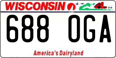WI license plate 688OGA