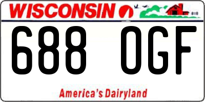 WI license plate 688OGF
