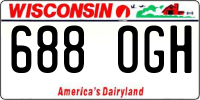 WI license plate 688OGH