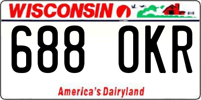 WI license plate 688OKR