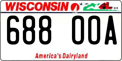 WI license plate 688OOA