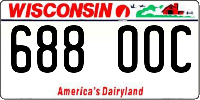 WI license plate 688OOC