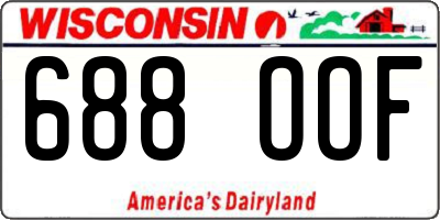 WI license plate 688OOF