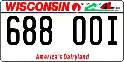 WI license plate 688OOI