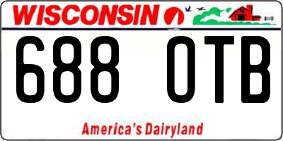 WI license plate 688OTB