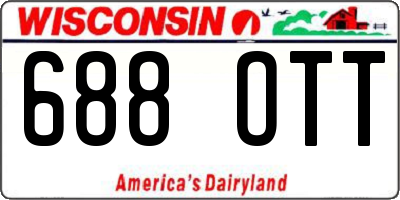 WI license plate 688OTT