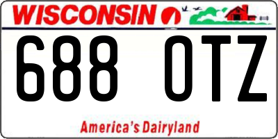 WI license plate 688OTZ