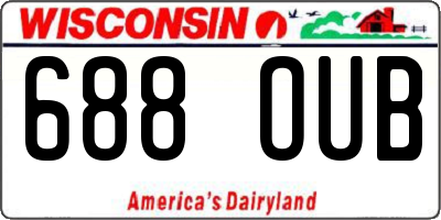 WI license plate 688OUB