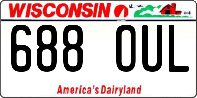 WI license plate 688OUL