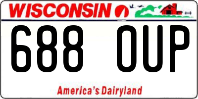 WI license plate 688OUP