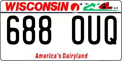WI license plate 688OUQ