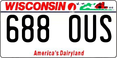 WI license plate 688OUS