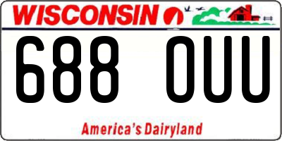 WI license plate 688OUU