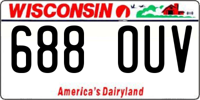 WI license plate 688OUV