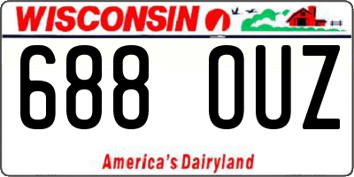 WI license plate 688OUZ