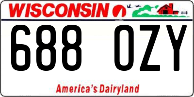 WI license plate 688OZY