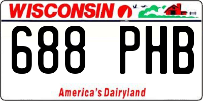WI license plate 688PHB