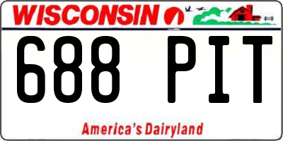 WI license plate 688PIT