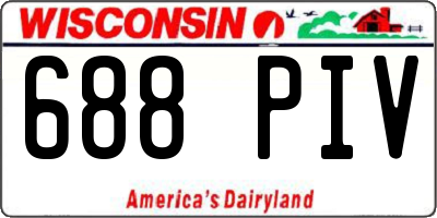 WI license plate 688PIV