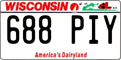 WI license plate 688PIY