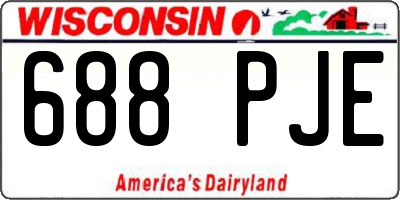 WI license plate 688PJE