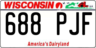 WI license plate 688PJF