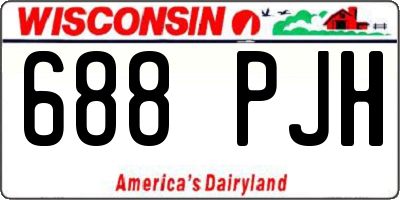 WI license plate 688PJH