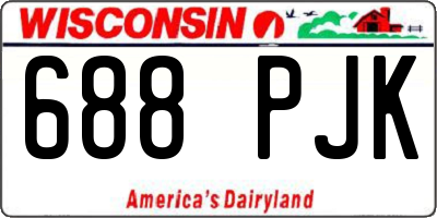 WI license plate 688PJK