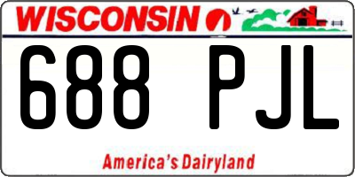 WI license plate 688PJL