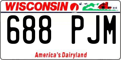 WI license plate 688PJM