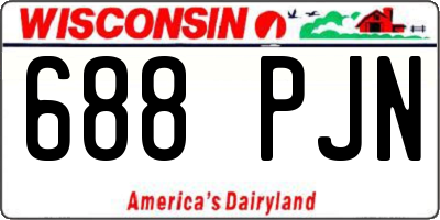 WI license plate 688PJN