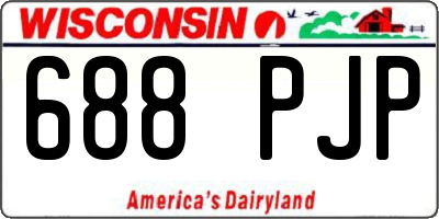 WI license plate 688PJP