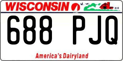 WI license plate 688PJQ