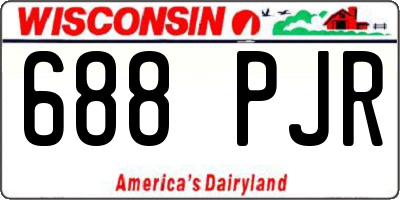 WI license plate 688PJR