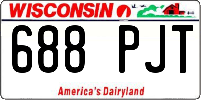 WI license plate 688PJT
