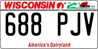WI license plate 688PJV